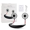 GOAMZ Lazy Neck Fan USB Portable Mini Wearable Neckband Fan with Led Light Dual Neck Flexible for Face,Aromatherapy for…