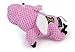 goDog Checkers Flying Pig Squeaky Plush Dog Toy, Chew Guard Technology - Pink, Small