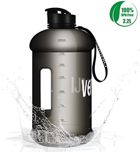 VENNERLI Half Gallon Water Bottle 73 oz Sport Water Jug 2.2L Leak Proof BPA Free Hydro Bottle for Gym Yoga Travel Cycling Camping