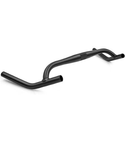 WEERAS Gravel Guidon de vélo en aluminium à angle émoussé pour vélo de tourisme Noir