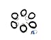 BLUECELL Pack of 6 Plastic Wrist Coil Wrist band Key Ring chain for Outdoor Sport (Black)