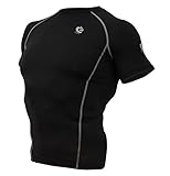COOVY Sports Compression Shirt Under Base Layer Heat Armour Short Sleeve Tops