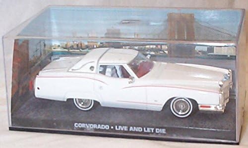 universal hobby james bond 007 live and let die white corvorado film scene car 1:43 scale diecast model