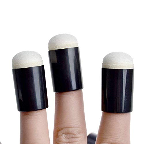 LIPROFE Finger Sponge Dauber with Storage Case for Painting Ink Crafts Chalk Card Making Pack of 40