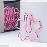 Shoppingmoon Flower Paper Clips Metal Card File