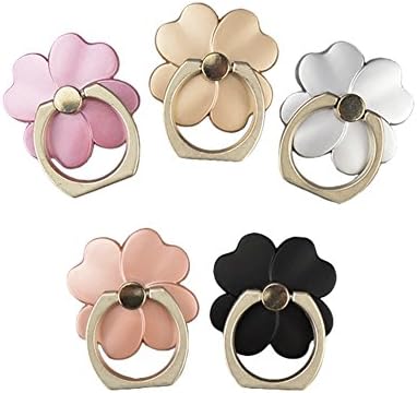 SUFUM Phone ring stand holder 4 package Metal Finger Grip Stand Holder Ring,Car Mount 360°Rotation Phone Ring Grip for Samsung Galaxy iphone Tablet PC Smartphone phone ring stent (Clover0)