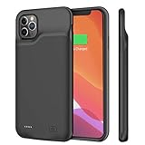 Battery Case for iPhone 11 Pro Max, 6500mAh Portable Rechargeable Battery Pack Charging Case for iPhone 11 Pro Max (6.5 inch) Extended Battery Charger Case Backup Power Bank (Black)