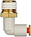 SMC KQ2L07-35AS PBT & Brass Push-to-Connect Tube Fitting with Sealant, 90 Degree Elbow, 1/4