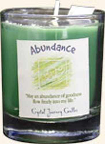 Crystal Journey Herbal Magic Glass Filled Votive Candle - Abundance
