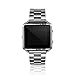 Wearlizer Compatible with Fitbit Blaze Band Men Lux Band Accessories Metal Link Bracelet Replacement Strap Metal Frame Replacement Blaze Silver