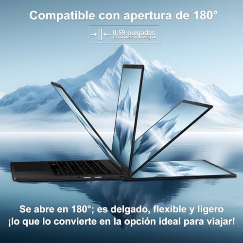 Laptop 14 Inch Celeron N5095 Upto 2.9 GHz Laptops 8GB RAM 256GB SSD TF 1TB LPDDR4 Win11 5G WiFi 1920*1080 FHD Mini HDMl Laptop Protective Film Spanish – Gold Metallic Body-69