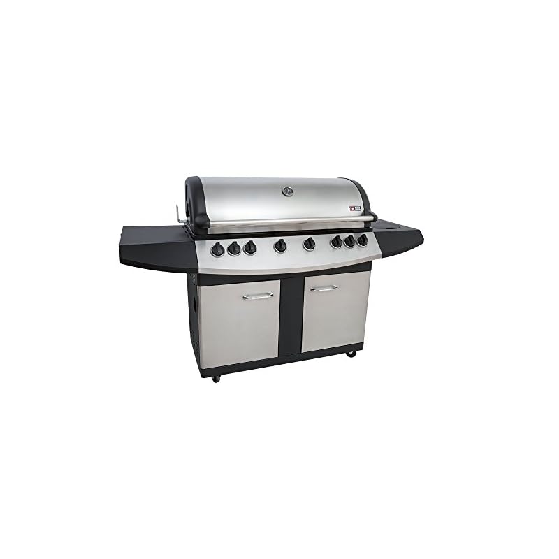 Mayer Barbecue Zunda Gasgrill MGG-361 Pro Grillwagen mit 6 Hauptbrennern, 1 Infrarot Backburner, 1 Seitenbrenner, XXL…