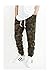 MEN'S OLIVE CAMO TWILL DROP CROTCH JOGGER PANTS