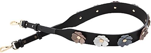 Myathle Wide Flower Purse Straps Replacement Vintage Guitar Handbags Strap for Shoulder Bags