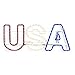 Direct-Lighting USA Letter incadescent Rope Light Red White Blue USA Letter Decoration Small