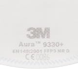 3M Aura Particulate Respirator FFP3 9330+ Unvalved 20 Masks view 3
