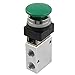 URBEST® 13mm Thread 2 Position 3 Way Manual Control Mushroom Push Button Air Pneumatic Mechanical Valve