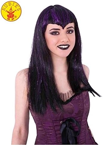 Rubies Vampiress Wig Fancy Naughty Adult, One Size Modern talla única Black and Lilac