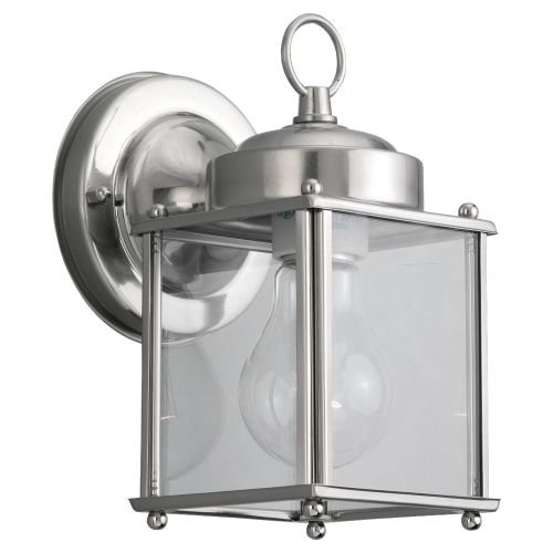 Outdoor Square Wall Lantern in Antique Nickel