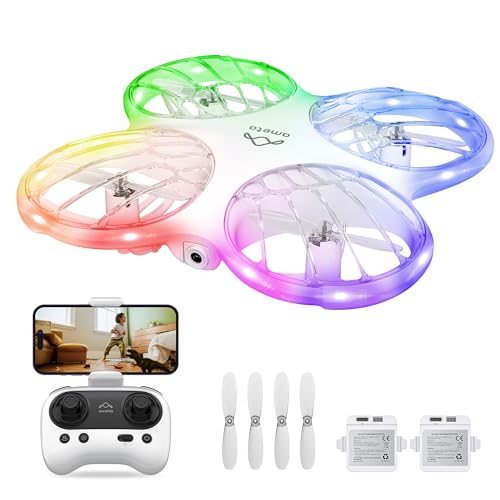 Ameta Morpho Drone with Camera for Children, 1080P HD FPV Drone for Beginners, RC Quadcopter with 32 RGB Light/18 Minutes Flight Time/STEM Modules/Lost Buzzer, Toy Gifts for Boys Girls