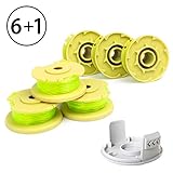 X Home Durable Weed Eater String Compatible with Ryobi Cordless Trimmers, Pre-Wound, Easy to Install, 6 Spools & 1 Cap