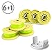 X Home Weed Eater String Compatible with Most Ryobi Cordless Trimmers, 6 Spools & 1 Cap, Part#AC80RL3 Green