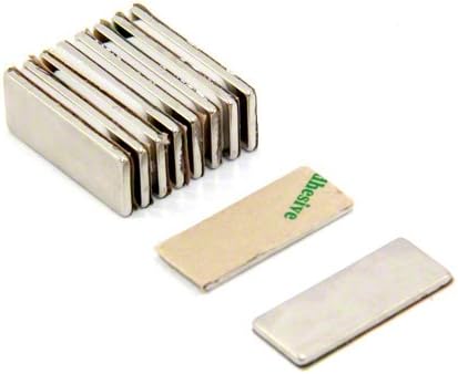 Adhesive N42 Neodymium Magnet for Arts Crafts, Model Making, DIY, Hobbies, Office, and Home, 25mm x 10mm x 1.5mm thick