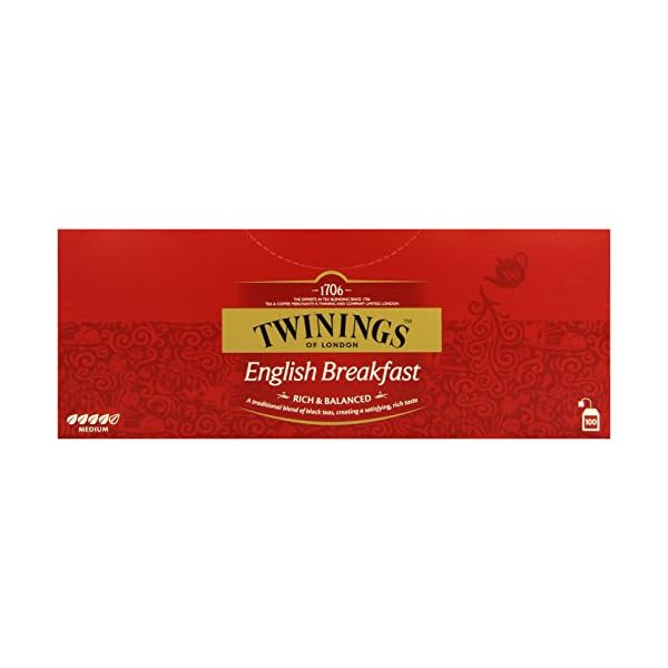 Twinings English Breakfast Tea - Schwarzer Tee - krÃ¤ftiger Schwarztee aus hochwertigen TeeblÃ¤ttern, gepflÃ¼ckt in Sri Lankas und Indiens besten TeegÃ¤rten, 100 Teebeutel (200g) – Bild 3