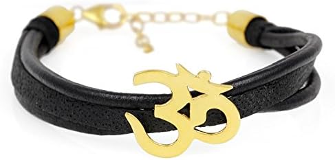 Fadkart Designer Quantico Priyanka Chopra Inspired OM & Leather Cord Bracelet