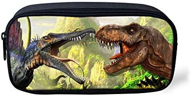 POLERO Dino Big Capacity Pencil Pen Case Bag Pouch Holder for Middle High School Office College Girl Adult Large Storage T-rex in The Lake
