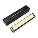 Harmonica, InnerSound Standard Diatonic Harmonica 24 Holes Blues Harp with Case, Key of C, for Blues Rock Country Folk Jazz (24 holes black)