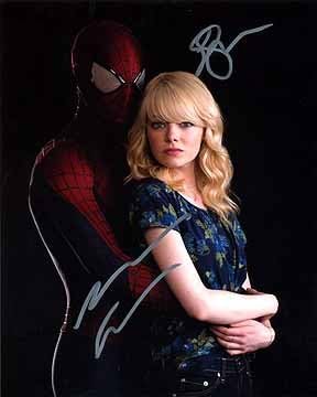 Amazing Spider Man 2 Andrew Garfield Emma Stone 8x10 Cast Photo Signed In Person At Amazon S Entertainment Collectibles Store