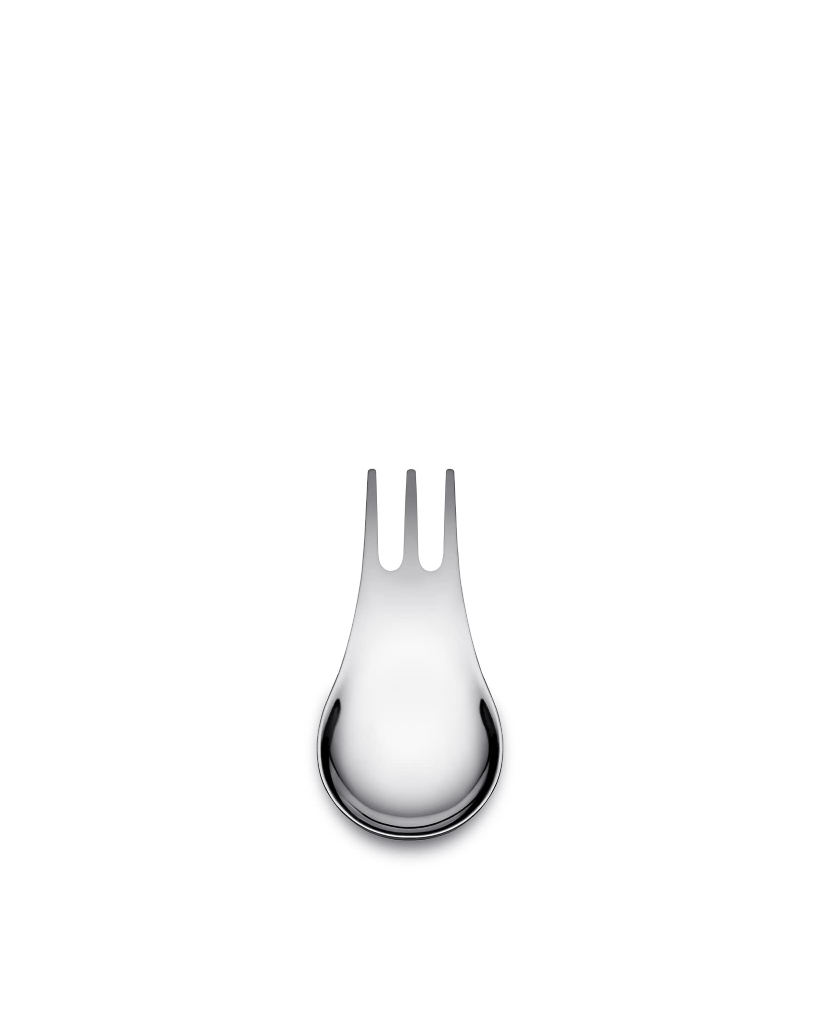 Alessi Moscardino GIMR01S4 - Set of Four Design Multipurpose Cutlery, Synthesis of Fork and Spoon, in 18/10 Polished Stainless Steel