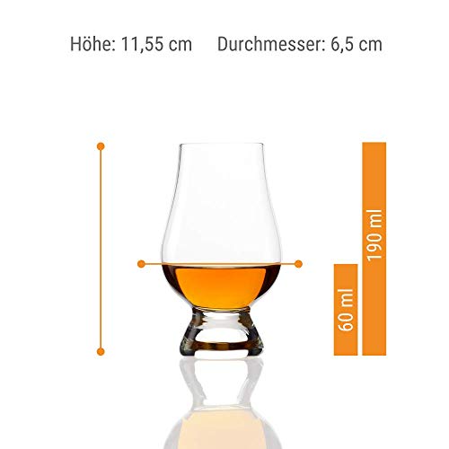 The Glencairn Glas Whiskey Gläser 6er Set/Whisky Glas mit 190 ml Fassungsvermögen/elde Whisky Gläser aus hochwertigem… – Bild 5