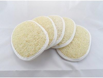 Lot of 10 Natural Loofah Luffa Loofa Body Scrub Pads Bath Shower Sponge 4" X 5.5"