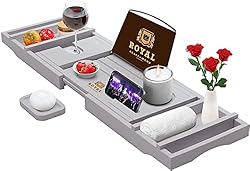 ROYAL CRAFT WOOD Luxury Bathtub Caddy Tray, 1 or 2
