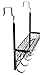 ESYLIFE Over The Door Hooks Organizer with Basket Hanging Storage Rack with Towel Bar, Black