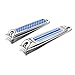 Nail Clippers, Stainless Steel Sharp Sturdy Trimmer Set for Men and Women, 2PCS Professional Sharpest Fingernail and Toenail Clippers by E-LING(2 Packs)