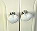 Heart Shaped Door Drawer Bin Handle Pull Knob Hardware White S