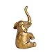 NIKKY HOME Elephant Ring Holder Gold Elephant Decor Pewter Jewelry Earring Bracelet Necklace Display Organizer Decorative Animal Statue Handmade Sculpture Ornament Gifts, Gold