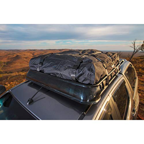Aaaspark Rooftop Cargo Carrier Bag - Waterproof & Coated Zippers 15 Cubic ft - for Cars and SUV Or Truck with or Without Racks(Black)