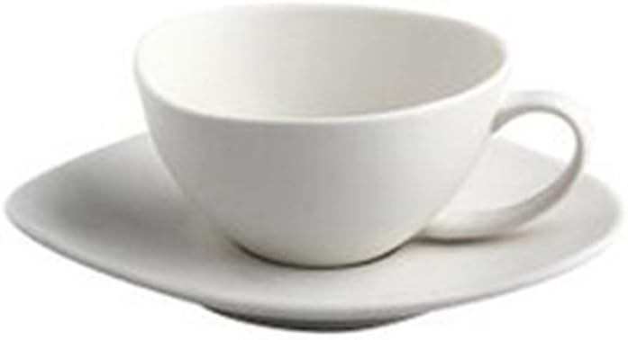 HYLR Handmade modern simple style couple coffee cup cappuccino cup set mug mug with saucer and spoon capacity 200ml used for home office coffee shop