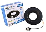 NICOR Lighting 5/6-Inch Dimmable 800-Lumen 3000K LED Downlight Retrofit Kit for Recessed Housings, Black Trim (DLR56-3008-120-3K-BK)