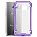 Galaxy S7 Edge Case, ELOVEN Slim Hybrid Shockproof Galaxy S7 Edge Protective Case for Girl Crystal Clear Silicone Bumper Cool Hard Defender Cover for Samsung Galaxy S7 Edge Clear Case - Purple
