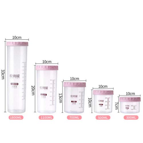2018 Plastic Food Cereal Grain Bean Rice Storage Box Container Cases 300 1800ml - Storage Bottles Jars - Thumbnail 5