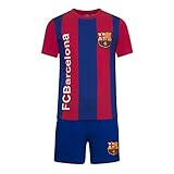 F.C. Barcelona FC Barcelona Official Football Gift Boys Striped Kit Short Pajamas