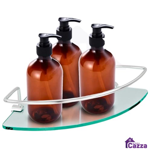 Kit 02 Porta Shampoo Suporte De Banheiro Shampoo Canto Vidro 6mm