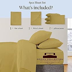100% Cotton Sheets, Softest 4-Pc Queen Sheet