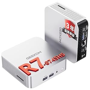 GEEKOM A8 ミニPC【3年保証·全金属CNC】AMD Ryzen 7 8745HS(8C/16T)16GB DDR5+1TB SSD mini pc
