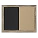 DesignOvation Beatrice Framed Combination Magnetic Chalkboard and Fabric Pinboard